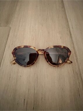 Madewell Russell Oval Sunglasses in Acorn Tort